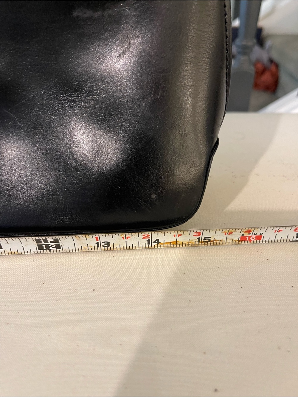 Vintage HOBO Black Leather Double-Handle bag (never used) - Picture 5 of 15